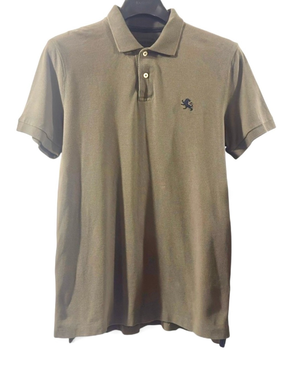 Retro Express Olive Green Short-Sleeve Polo Shirt Size Men’s Medium